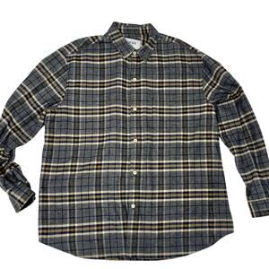 Wax London Mens Plaid Button Down Shirt Cozy Flannel Size XXL Cotton Overshirt